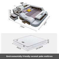 Hochwertiges modernes elektrisches Multifunktions-Massage bett mit Musik-USB-Projektor Smart Bed With Safe