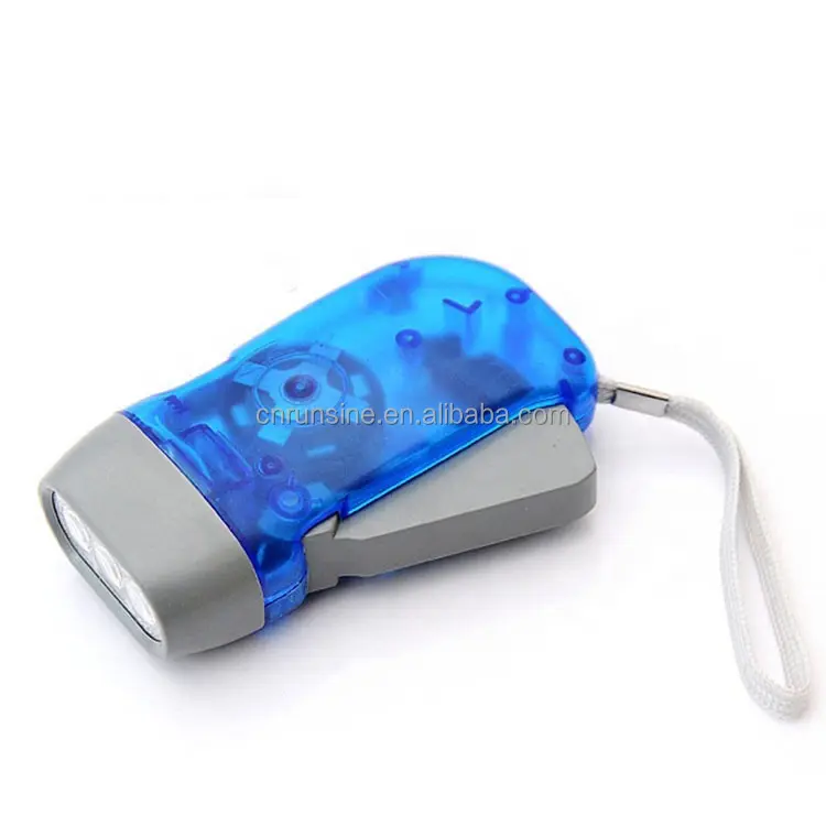 Hand Crank Flashlight, Powerful Emergency Light Safety Tool With 3 LED White Light