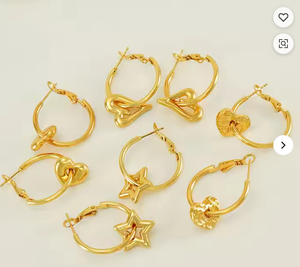 ห่วงชุบทอง14K กันน้ำไม่ก่อให้เกิดอาการแพ้ทำจากสแตนเลสทันสมัยเครื่องประดับแฟชั่นสำหรับผู้หญิงงานปาร์ตี้ - Product Image 2