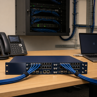 Passerelle VoIP Shanglu IAD600-128FXS 128 ports RJ45/FXS, terminal analogique SIP haute densité avec fibre SFP et 4 ports Gigabit GE