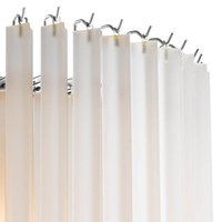 Lustre en verre triangulaire givré de luxe français, luminaire suspendu rond en verre blanc pour hôtel, salon, chambre à coucher