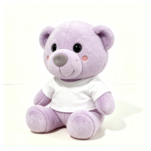 Ours en peluche personnalisé, ours en peluche assis, ours en peluche violet, ours en peluche lavande - Product Image 5