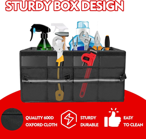 Caja Organizadora Plegable y Portátil para Maletero de Coche, Almacenamiento Plegable para Comestibles y Uso Diario con Asa y Tapa - Product Image 4