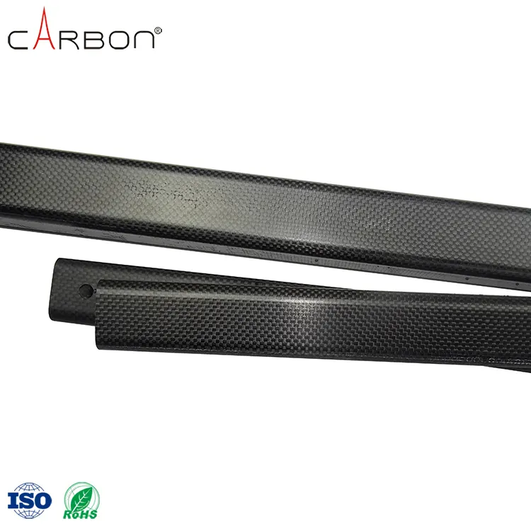 100% Graphite Carbon Fiber Square Rectangular Tube with Glossy Finished