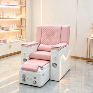 Luxury Modern European Manicure Pedicure Chair Luxury Nail Salon <b>Foot</b> Spa Furniture with <b>Massage</b> Table Basin for Beauty Salons - Product Image 1