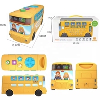 Autobús Escolar Musical Eléctrico Multifuncional de Plástico con Letras del Alfabeto y Números para Niños de Preescolar FiveStar