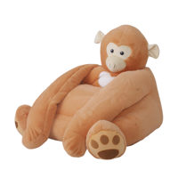 Sac de fèves de singe lesté en peluche super douce, rempli de coton PP pour soulager le stress, matériau en peluche longue pour les anniversaires