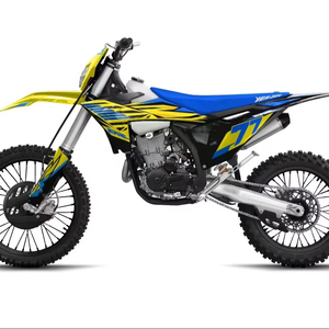 Moto tout-terrain de taille standard YBS 300cc, 4 temps, monocylindre, motocross, rapport de compression <span class=keywords><strong>11</strong></span>:1, 6 vitesses, jaune + bleu - Product Image 1