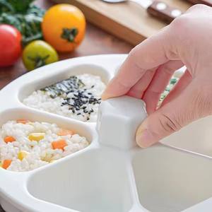 Moule à bento triangulaire japonais, moule à <span class=keywords><strong>sushi</strong></span> DIY 6 en 1, outils pour faire des pains au nori, des riz, ensemble de <span class=keywords><strong>sushi</strong></span>, outils de cuisine - Product Image 5