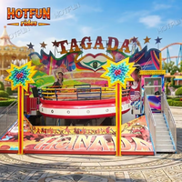 Manège Tagada avec remorque, équipement de divertissement extérieur pour adultes, manège de parc d'attractions, Crazy Disco Tagada à vendre