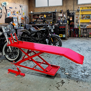 Table élévatrice pneumatique pour moto 1500 lb, palan à air pour moto tout-terrain avec pompe à pied, accessoire pour moto, palan à air pour moto - Product Image 4
