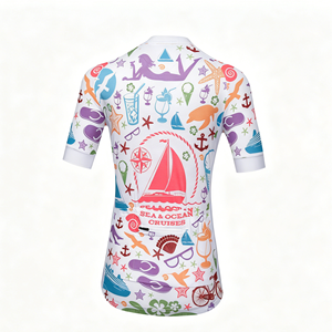 เสื้อจักรยานแขนสั้นสำหรับผู้หญิง แบบขายส่ง ลายหลากหลาย ทันสมัย ออกแบบได้ตามต้องการ เหมาะสำหรับกิจกรรมสันทนาการ กีฬา และทัวร์ปั่นจักรยาน - Product Image 2