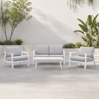 Ensemble de canapés en aluminium OEM de haute qualité, fauteuils d'extérieur, ensemble de conversation, mobilier de jardin, villa, durable