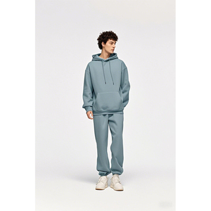 Sweat-shirt à capuche oversize en molleton de haute qualité, imprimé brodé, manches longues, haut de sport unisexe, tendance - Product Image 3
