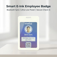 Badge d'identification d'employé 3,7 pouces, écran E Ink 6 couleurs, 480x720, 236 DPI, recharge sans fil Qi, étanche IP68, carte nominative rechargeable