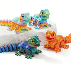 Vashine - Juguetes <span class=keywords><strong>de</strong></span> Lizardo <span class=keywords><strong>de</strong></span> Cristal Flexibles, Coloridos y Divertidos, Impresos en 3D, Material PLA, <span class=keywords><strong>Figuras</strong></span> <span class=keywords><strong>de</strong></span> Acción para Niños, Juguetes Coleccionables - Product Image 3