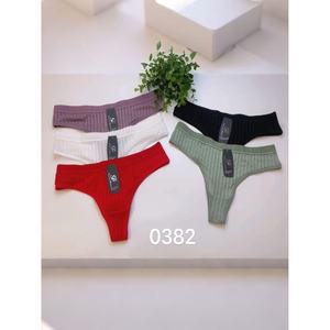 Calzoncillo in cotone da donna con rifiniture in pizzo in biancheria intima di vari colori - Product Image 1