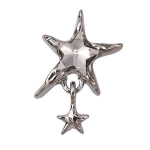 Venta al por mayor: Nuevos accesorios de <span class=keywords><strong>uñas</strong></span> de metal 3D con estrella pentagonal, colgante con incrustaciones de circonita, decoración de <span class=keywords><strong>uñas</strong></span>, gran oferta, marca personalizada. - Product Image 4