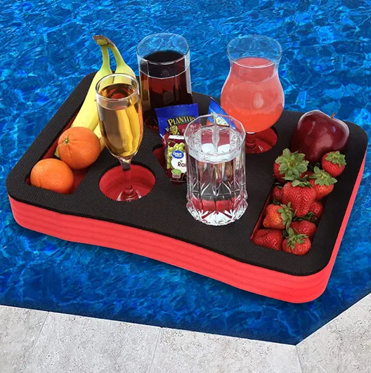 Bandeja flutuante para bebidas e comida, banheira de hidromassagem, mesa de bebidas e comida, piscina flutuante