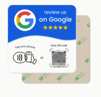 Support de table en acrylique personnalisé pour avis NFC et commentaires clients sur les moteurs de recherche