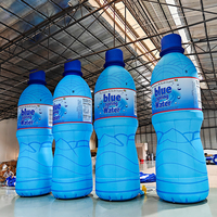 Bouteille d'eau minérale gonflable géante personnalisée, logo imprimé sur tissu Oxford de haute qualité, publicité extérieure, modèle de bouteille gonflable