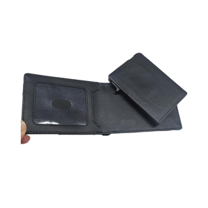 Boshiho - Cartera Delgada y Minimalista <span class=keywords><strong>de</strong></span> Cuero Genuino con Bloqueo RFID, con Logotipo Personalizado, Función <span class=keywords><strong>de</strong></span> Apertura Automática - Product Image 5
