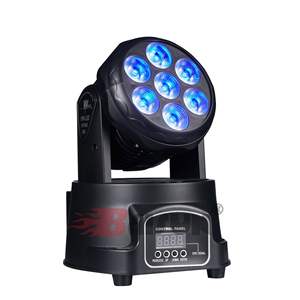 Projecteur LED mobile 7 pièces 10W RGBW <span class=keywords><strong>pour</strong></span> scène, éclairage <span class=keywords><strong>de</strong></span> scène, faisceau lumineux, lumière DJ disco <span class=keywords><strong>pour</strong></span> festival, club, fête - Product Image 1