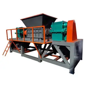 High Output Recycled Wood Pallet Double Shaft Shredder Making Machine