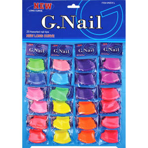 Gnail Africa – Nouveaux faux ongles longs carrés courbés pour salon, 24 sachets avec nuancier suspendu - Product Image 3