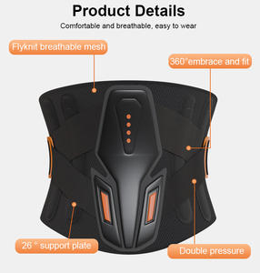 Ceinture de soutien lombaire de compression respirante en nylon réglable de nouvelle conception pour le travail au bureau - Product Image 2