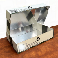 Grande boîte à dossiers d'emballage alimentaire personnalisée biodégradable recyclable en carton ondulé kraft offset imprimé sérigraphie disparaissant