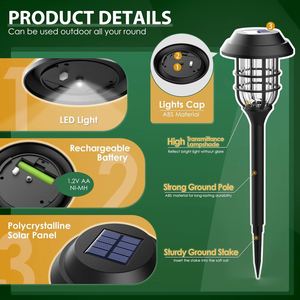 Lámpara Solar de Jardín de Alta Calidad 3 en 1 con 36 LED, Antorchas Solares con Efecto de Llama, Clasificación IP44, 8-10 Horas de Duración, Control por Sensor de Luz - Product Image 3