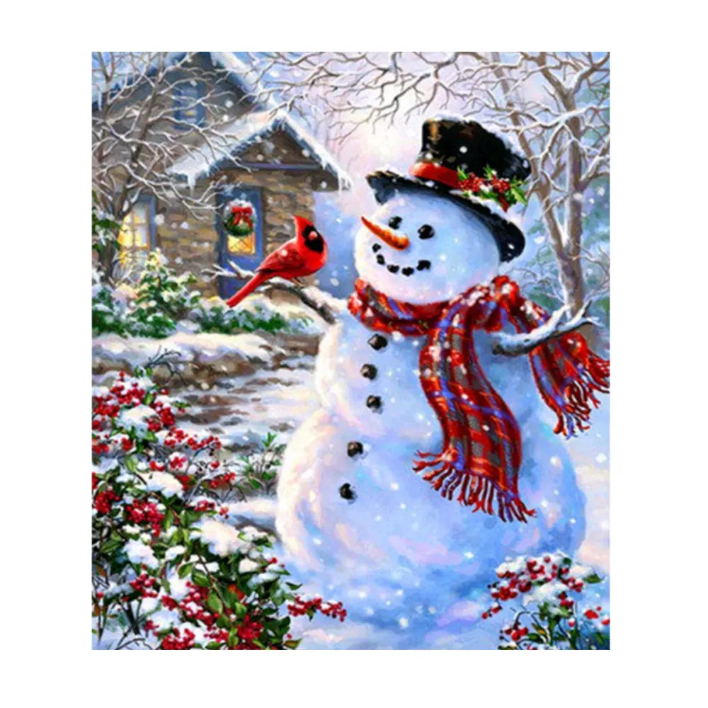 snowman 5d diamond painting kit paint by numbers adult diamond mosaic handmade painting wall paintings for living room Gift
