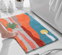 Luxurious Bath Anti slip Fluffy Rugs for Living Room Super Absorbent Microfiber Custom Rugs Hand Tufted Carpet Bath Mat