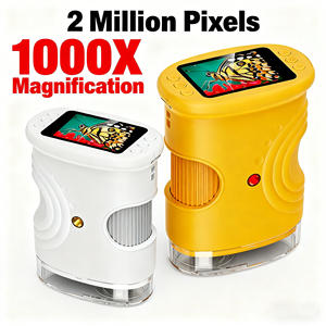 カスタマイズ可能な卸売382-ホワイト子供用デジタル拡大鏡おもちゃ8LED 2MP 2インチIPS 1000倍携帯型子供用顕微鏡 - Product Image 1
