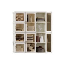 Armoire à fourmis intégrée simple et moderne pour la maison Armoire pliante en plastique pour petit appartement chambre générale