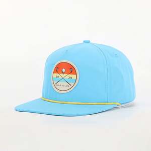 Gorra Deportiva Snapback Unisex de Nylon de Secado Rápido con Visera Plana, Logotipo de Parche Tejido Sin Estructura de Alta Calidad, Personalizada OEM BSCI - Product Image 2