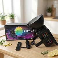 Lumière vidéo LED COB RGB 100W, température de couleur réglable, télécommande, lumière annulaire LED pour la photographie en studio