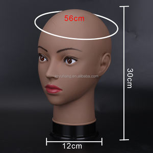 Espositore per Testa di Manichino in PVC per Parrucche, Testa Femminile in Plastica per Esposizione di Parrucche, Cappelli e Sciarpe - Product Image 2