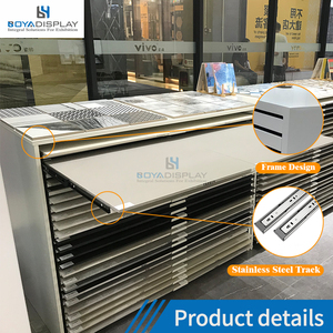 Nhà máy tiết kiệm không gian tùy chỉnh 24 tầng lớp Tủ 60x120 gốm gạch thạch anh đá hiển thị giá cho showroom - Product Image 3