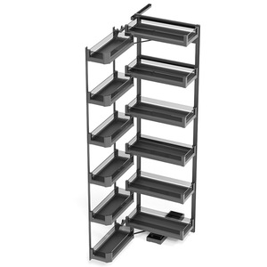 Left Steel Monster Kitchen <b>Cabinet</b> Pull Out Basket Aluminum Alloy Multi Layer L Shape Storage Drawer For Dining Sideboard - Product Image 1