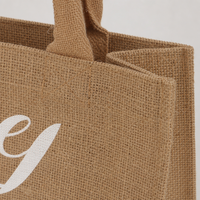 Sacs fourre-tout en jute écologiques classiques pour mariage, personnalisables avec logo brodé, impression sérigraphique, couleurs mélangées, réutilisables, souvenir pour invités, cadeau