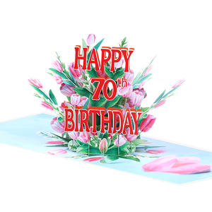 NOUVEAU Carte 3D de joyeux <span class=keywords><strong>anniversaire</strong></span> en papier avec Pop up Fruit Cake Sharp et Wishes Card Emballé avec enveloppe Emballage Prêt pour l'expédition - Product Image 4