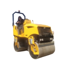 Compacteur vibrant portatif à double tambour 500 kg avec moteur Honda GX160, mini-compacteur routier autoporté, pompe, moteur et engrenage