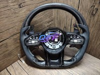 Volant en fibre de carbone LED semi-alcantara pour Mercedes-Benz ML W164 W166 W211 W212 C117 C118 W251 W176 W204 W205 C63s AMG