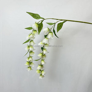 E-1139 Flores Artificiales Colgantes de Seda para Decoración de Interiores, Ramas Largas de Campanulas, Flores Colgantes al por Mayor - Product Image 4