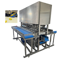 Hoge Kwaliteit Eenvoudig Te Bedienen Volautomatische 16 Head Station Groente Fruit Dunschiller Mango Huid Peeling Machine