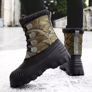 Bottes de neige d'hiver camouflage en polaire épaisse personnalisées à l'extérieur de belles bottes de neige super chaudes pour hommes - Product Image 3