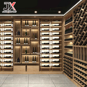 Armoire de présentation de <span class=keywords><strong>vin</strong></span> <span class=keywords><strong>rouge</strong></span> rectangulaire à LED personnalisée en usine, mobilier de club haut de gamme, étagères de cave à <span class=keywords><strong>vin</strong></span> promotionnelles, spiritueux - Product Image 2