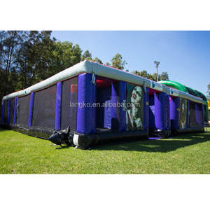 Mansión embrujada <span class=keywords><strong>de</strong></span> Halloween Casa embrujada inflable Juegos <span class=keywords><strong>de</strong></span> etiquetas láser Arena inflable para niños y adultos Laberinto inflable - Product Image 1
